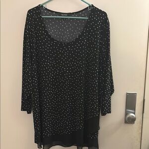 Karen Kane Black & White Polka Dot Tunic